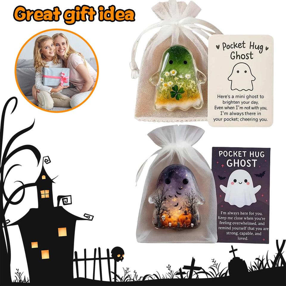 1-3PCS Pockets Hug Ghost Keepsake with Positive Cards