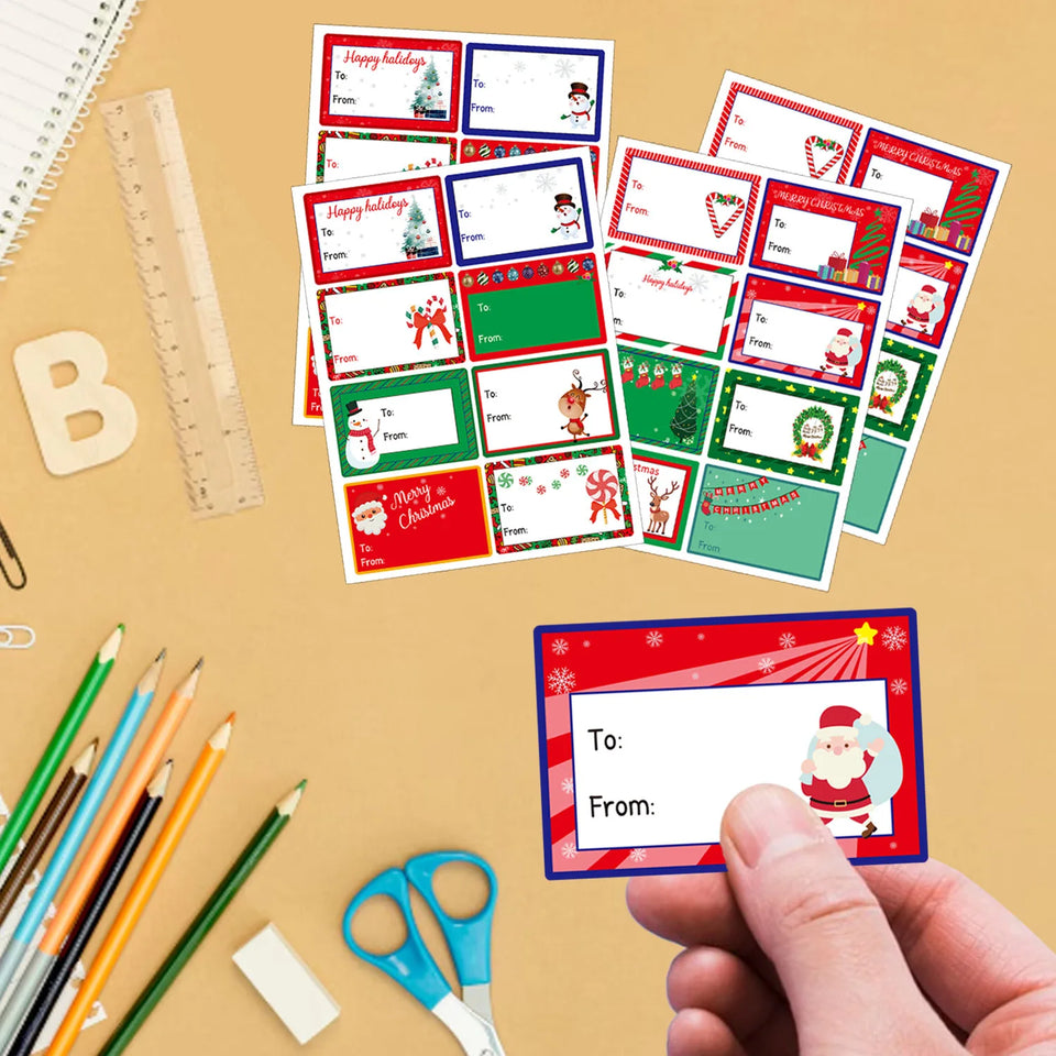 80 Pcs/pack Christmas Tags Labels
