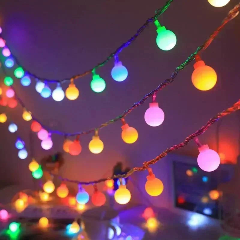 Battery Power Ball LED String Lights