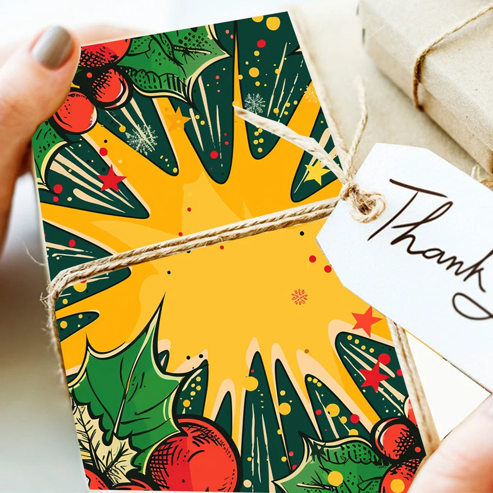 30pieces(12Papers and 18Stickers)Colorful Christmas