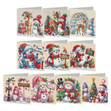 8Pcs Christmas Diamond Handmade Card