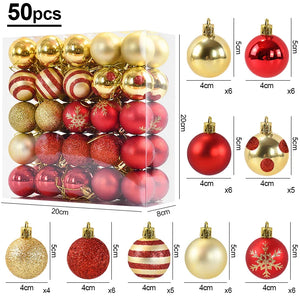 50Pcs/box Christmas Tree Balls Ornament