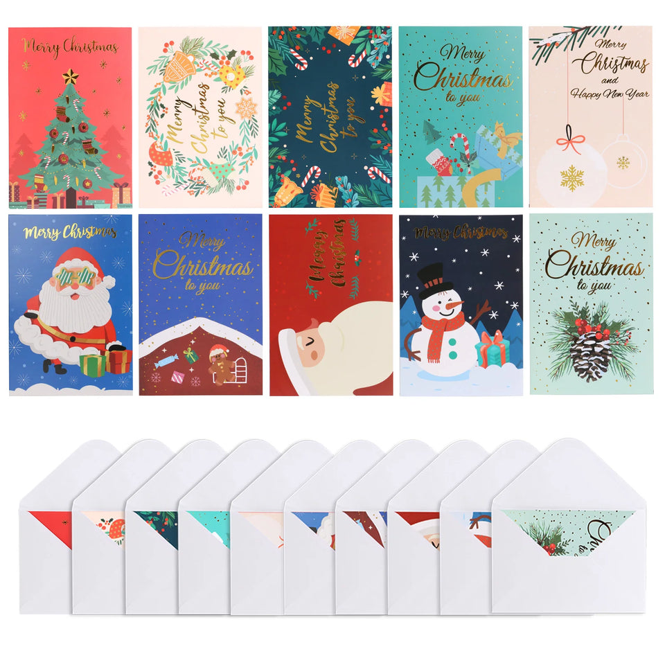 10 in 1 Premium Christmas Card Set