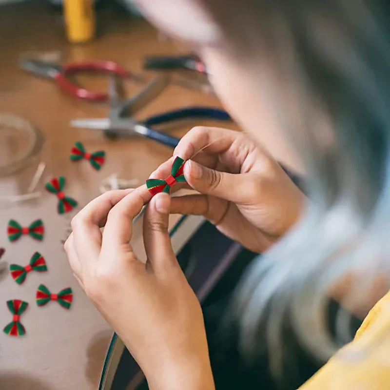 30Pcs Mini Christmas Bows Xmas Tree