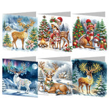 8Pcs Christmas Diamond Handmade Card