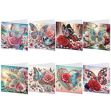 8Pcs Christmas Diamond Handmade Card
