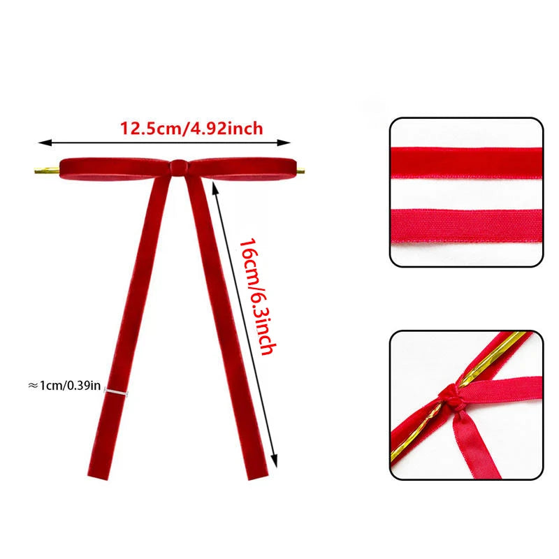 10/20PCS Velvet Bows Christmas Tree