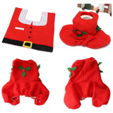 3pcs SET Merry Christmas Santa Toilet Seat Cover 3D Cartoon Bathroom Mat