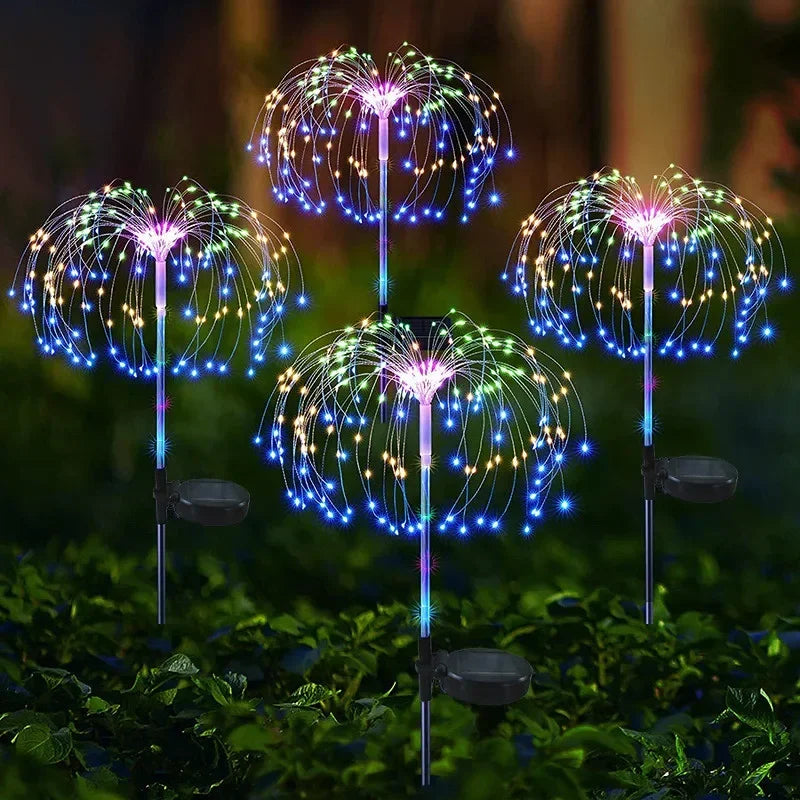 Solar LED Firework Fairy Lights Outdoor