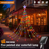 Outdoor Solar Waterfall Christmas Decorative Lights