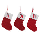 Christmas Alphabet Knitting Socks Christmas Tree Ornaments