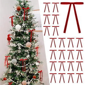 10/20PCS Velvet Bows Christmas Tree