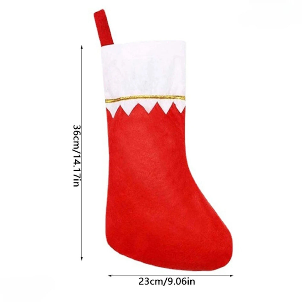 12 Pack Red Felt Christmas Stockings