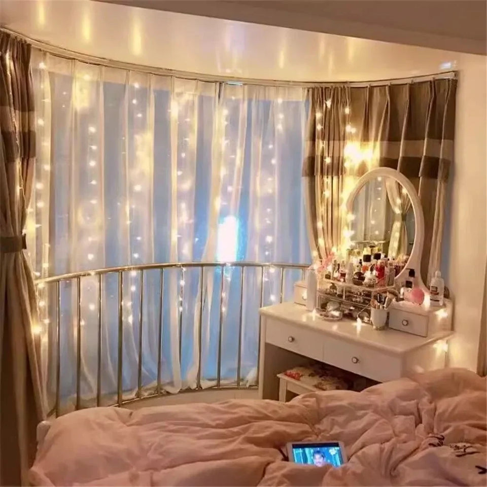 USB Curtain String Lights