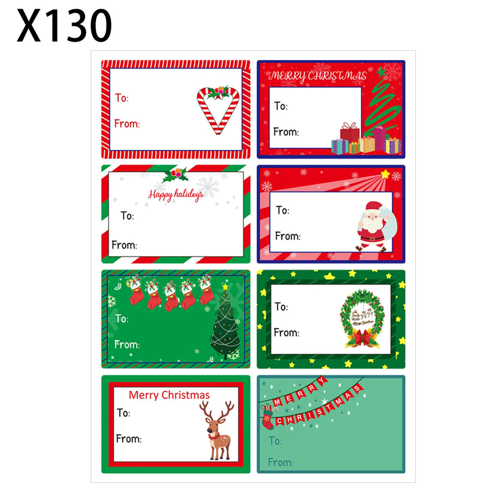 80 Pcs/pack Christmas Tags Labels