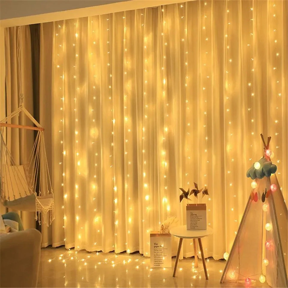 USB Curtain String Lights