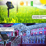 Solar LED Eaves Icicle String Lights