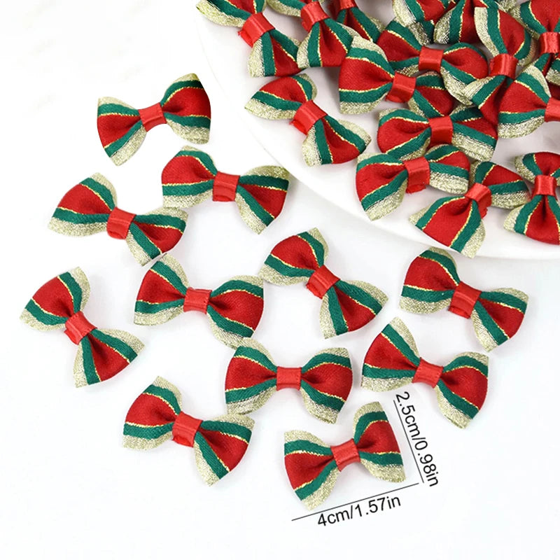 30Pcs Mini Christmas Bows Xmas Tree
