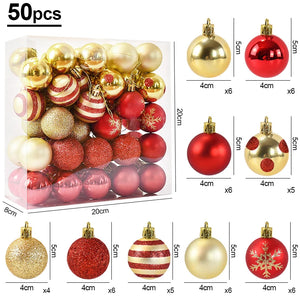 50Pcs/box Christmas Tree Balls Ornament