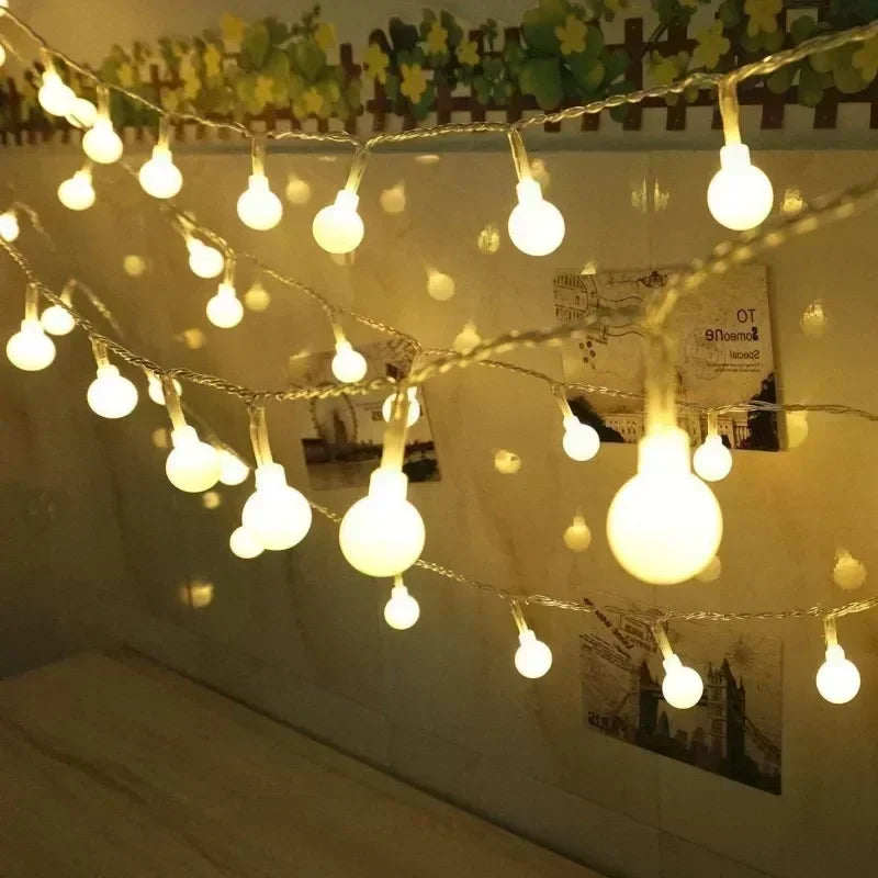 Battery Power Ball LED String Lights