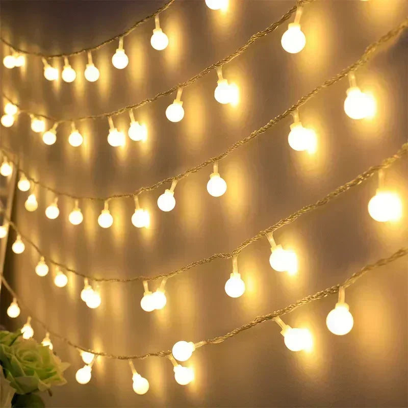Battery Power Ball LED String Lights