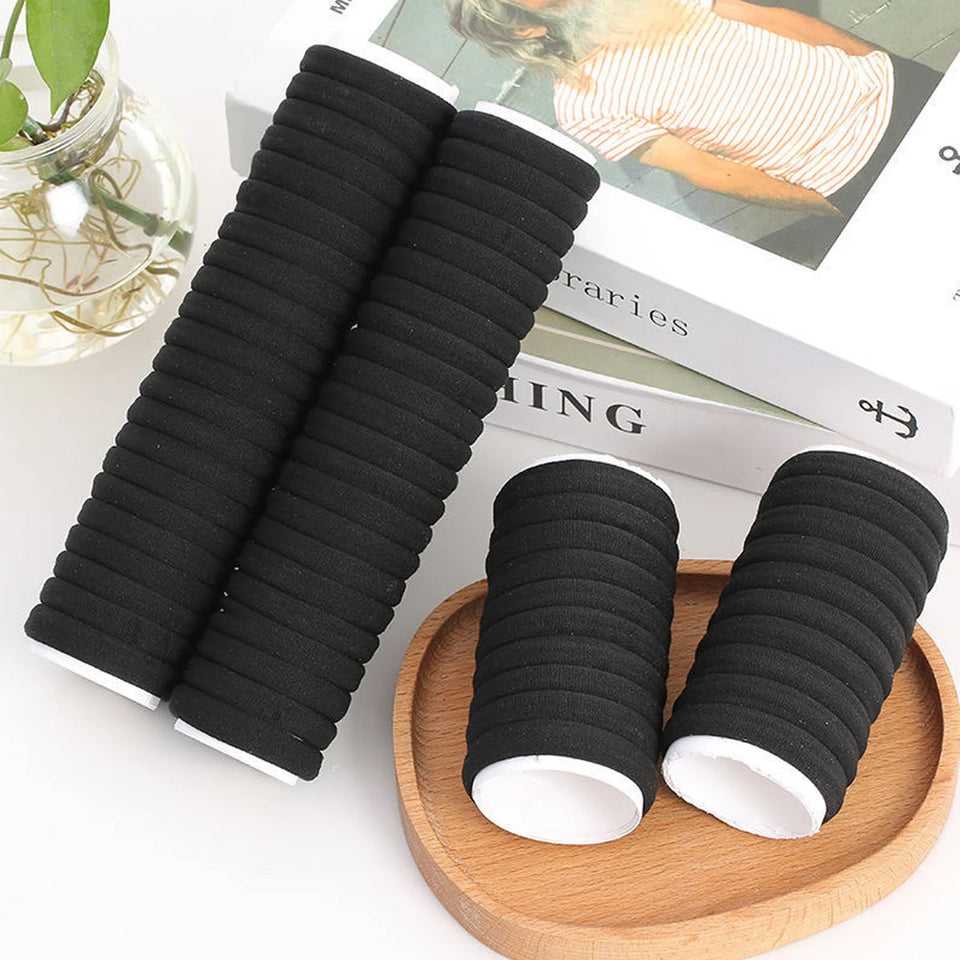 50/100 pieces of black and white hair bands