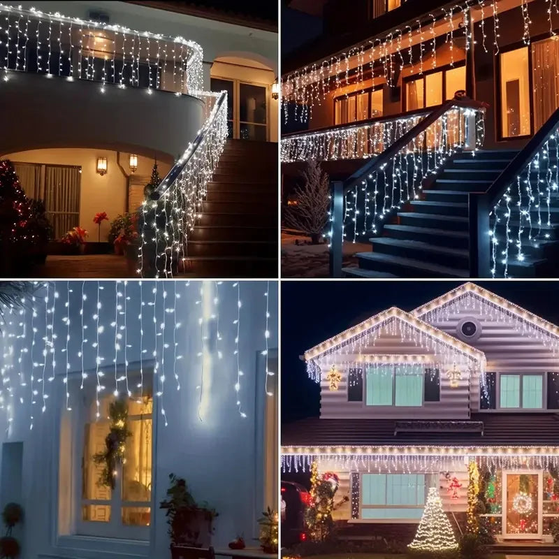Solar LED Eaves Icicle String Lights