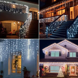 Solar LED Eaves Icicle String Lights