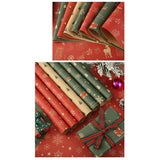 1/6pcs Christmas Wrapping Paper Vintage Kraft Paper Christmas Tree