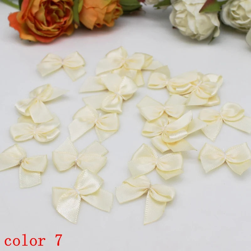 50/100pcs Satin Ribbon Bows
