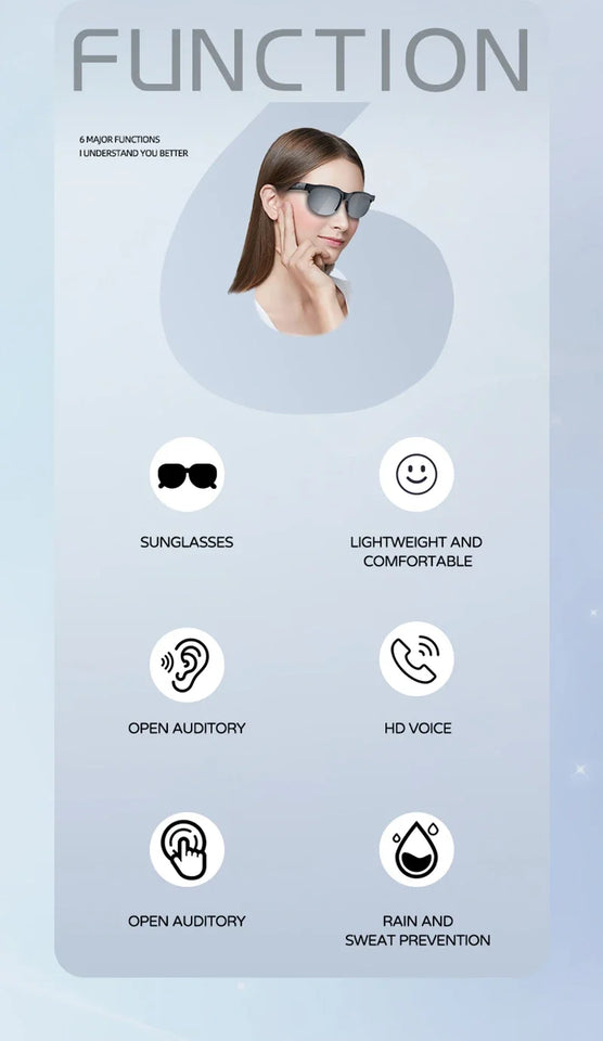 AI Intelligent Translation Glasses Wireless Bluetooth Glasses