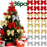 12/24/36pcs Christmas Bow Christmas Decoration
