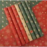 1/6pcs Christmas Wrapping Paper Vintage Kraft Paper Christmas Tree