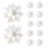 5/10pcs 14.5cm Christmas Flower Ornaments