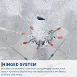 4.5/6/7.5/9Ft Prelit Christmas Tree Rose Gold Tinsel Christmas Tree