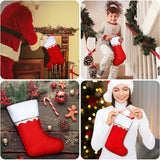 12 Pack Red Felt Christmas Stockings