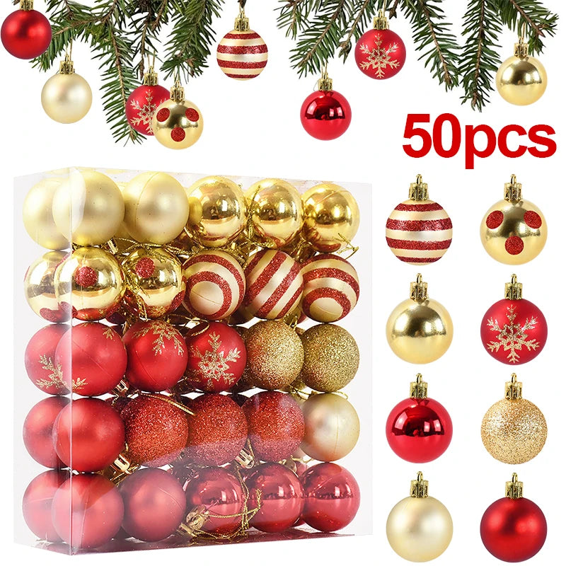 50Pcs/box Christmas Tree Balls Ornament