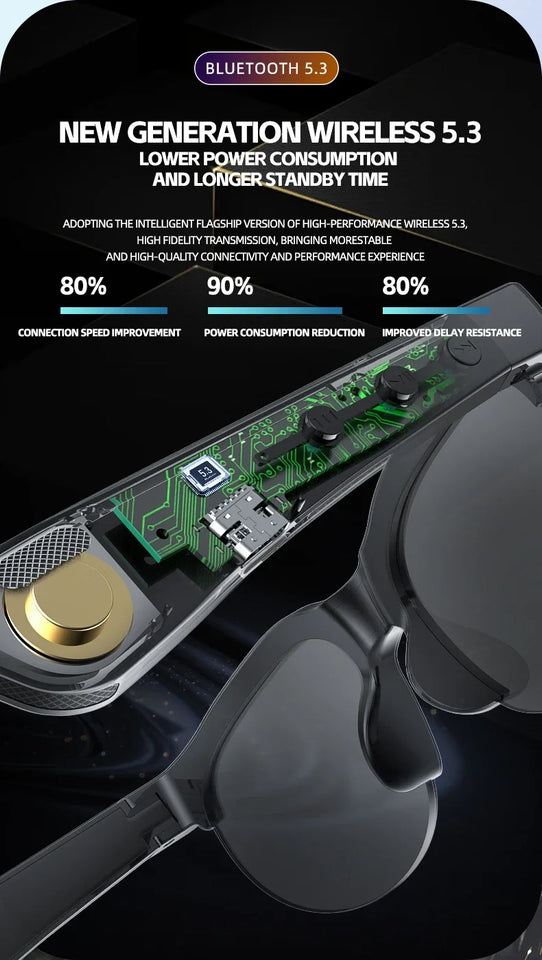 AI Intelligent Translation Glasses Wireless Bluetooth Glasses