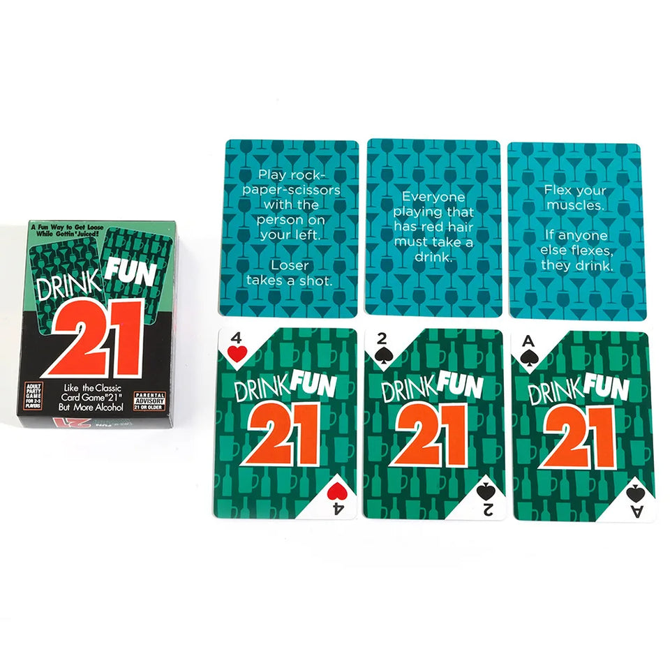 56pcs/deck Drink Fun 21 Card Game