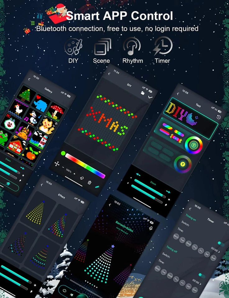 1.8/2.1M Smart RGB Fairy String Light Christmas Tree Light