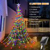 Outdoor Solar Waterfall Christmas Decorative Lights
