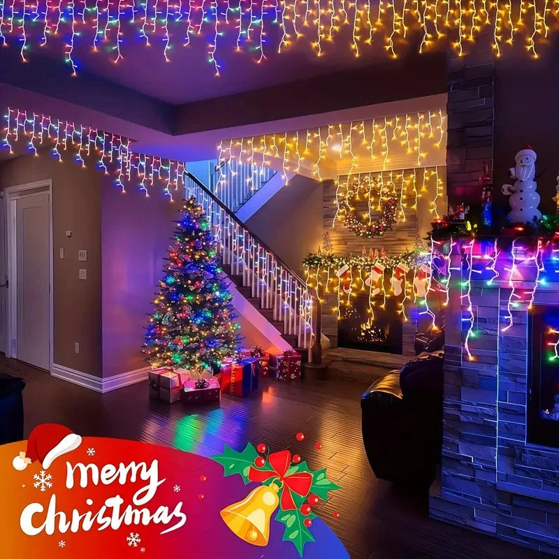 Solar LED Eaves Icicle String Lights