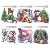 8Pcs Christmas Diamond Handmade Card