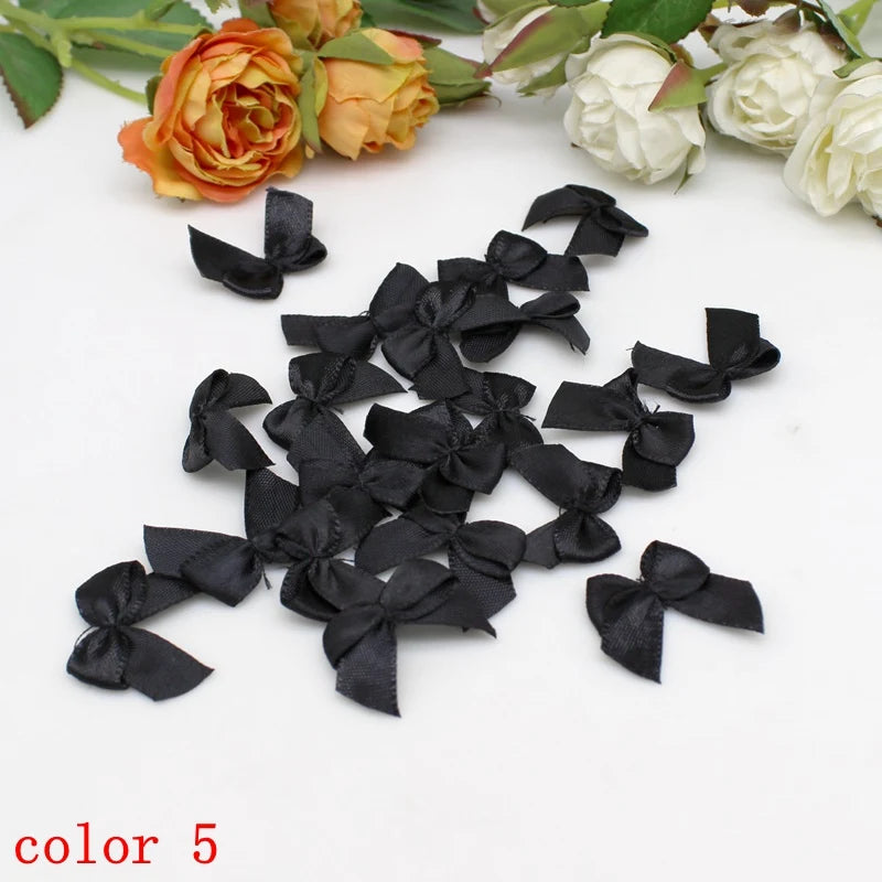 50/100pcs Satin Ribbon Bows