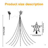 Outdoor Solar Waterfall Christmas Decorative Lights