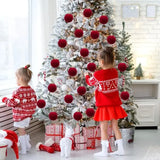 6cm Wine Red Velvet Christmas Balls