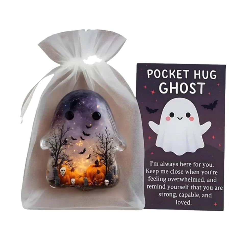 1-3PCS Pockets Hug Ghost Keepsake with Positive Cards
