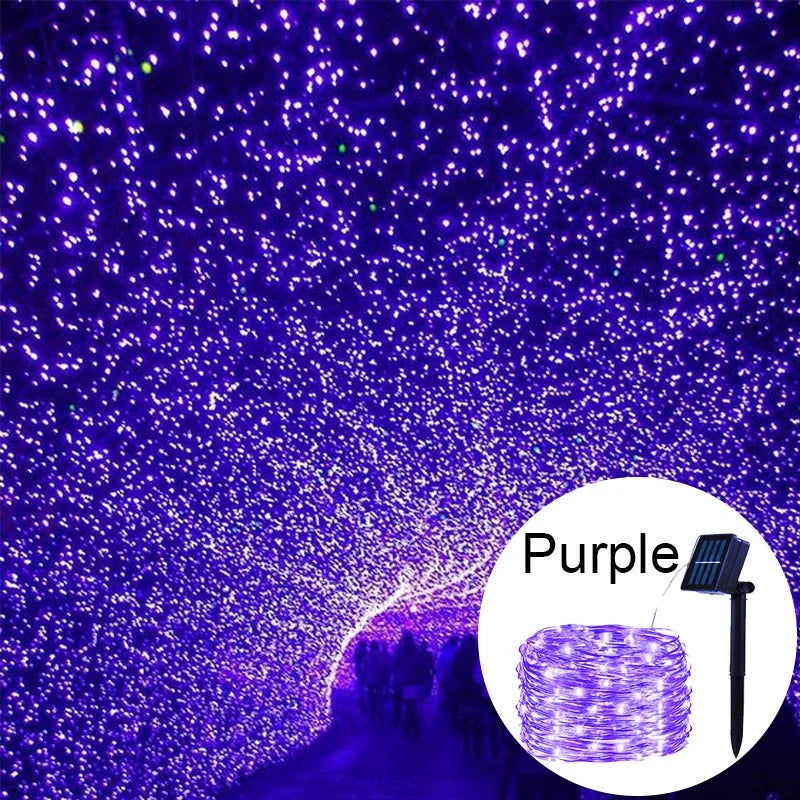 Outdoor LED Solar Fairy String Lights