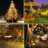 Outdoor Solar Waterfall Christmas Decorative Lights