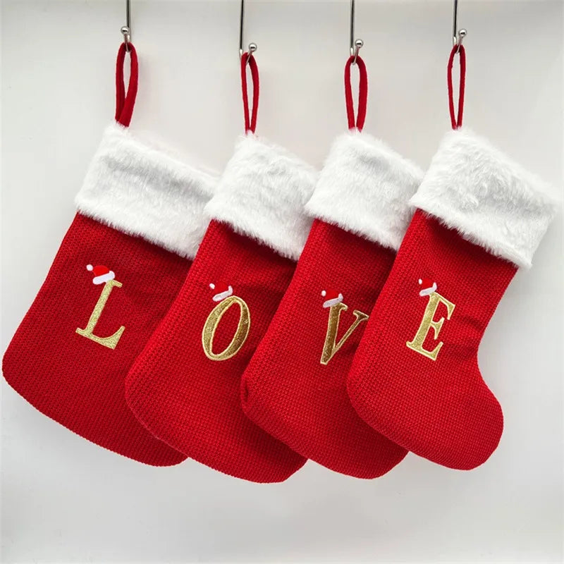 Christmas Alphabet Knitting Socks Christmas Tree Ornaments